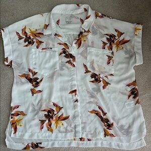 A New Day White Floral Print Shirt